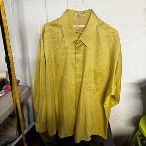 Geoffrey Beene long sleeve dress shirt size XXL gold color